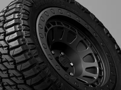 Annex Alpha RTX Offroad Tire 3D Model 3D model
