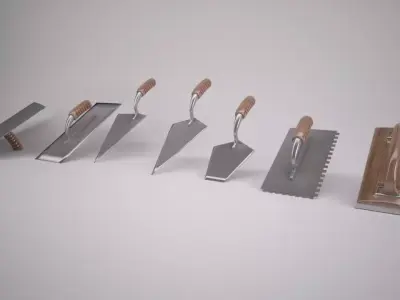 Mortar and Plastering Tools 3D model