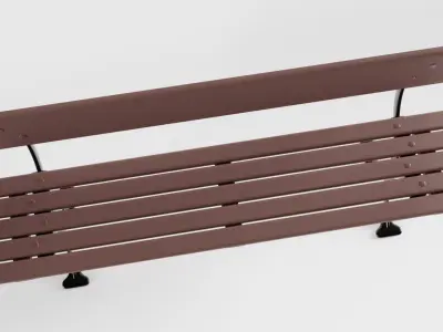 Victorian Railway Bench 3D model