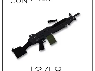 I 249 assault rifle 3D model