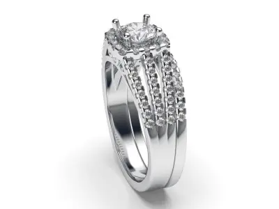 solitaire with ring sizes  8 part S89 3D print model