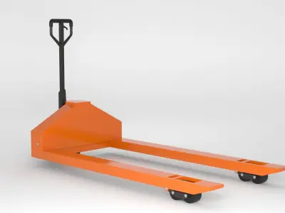 Pallet Loader Industrial Hand Brake Pallet Jack Low-poly 3D model