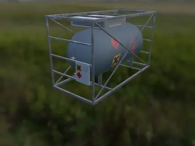 Tank Container Low-poly 3D model purchase