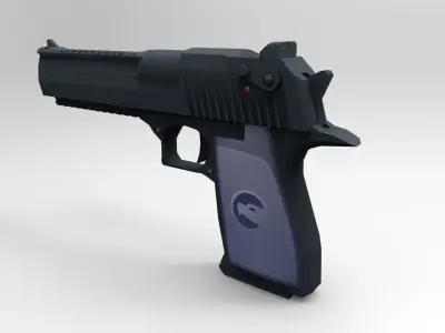  Desert Eagle Carbon Low Poly Mobile Game Ready model Low-poly 3D model