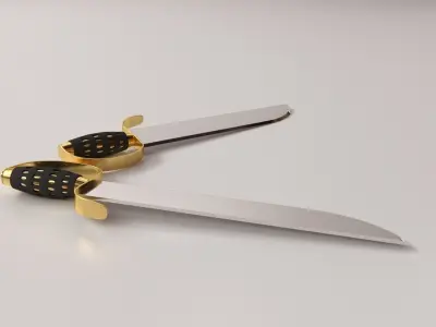Butterfly Sword 3D model purchase