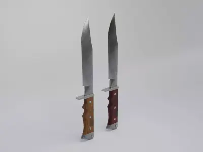 Knife Survival Hunting  Low-poly 3D model