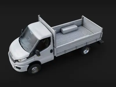 Iveco daily Pick up Truck Low-poly 3D model