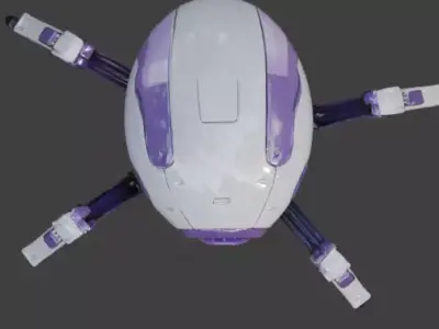 Futuristic Robotic Hacking Spider 3D Model Low-poly 3D model