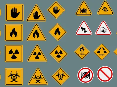 Polygon Decals - 201 pieces - Collection 1 Low-poly 3D model