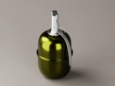 Hand Grenade 3D Model Low-poly 3D model purchase
