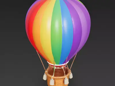 Spectrum Sky Classic Balloon 3D Model Low-poly 3D model