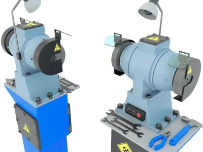 Industrial machine tool - Grinder machine rack-mounted 3D model purchase