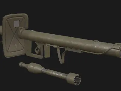 Panzerschreck german anti-tank rocket launcher Low-poly 3D model