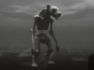  FREE Skeletal Horror Pack Free low-poly 3D model