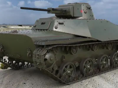 Tank T 40 Mental ray 3D model