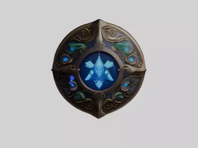 Arcane Guardian Shield Mystic 3D Asset  3D model