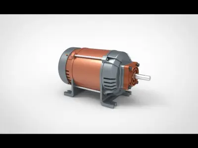 AC motor elctrical 3D model