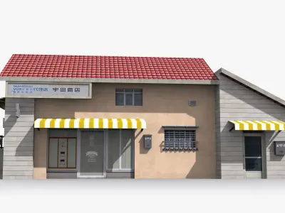 Japanese House x15 Low-poly 3D model