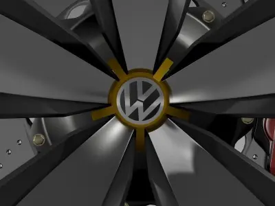 Volkswagen Beetle Dune wheel 3D model
