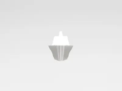 Cartoon Simple Warship v1 013 Low-poly 3D model