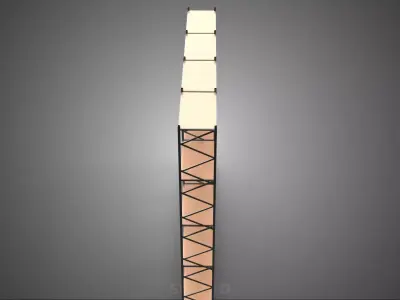 STEEL WOOD WAREHOUSE METAL SHELVING ORGANIZED STORAGE RACK SHELF 3D model