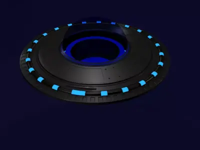 Ufo 3d model alien spaceship flying 3D model