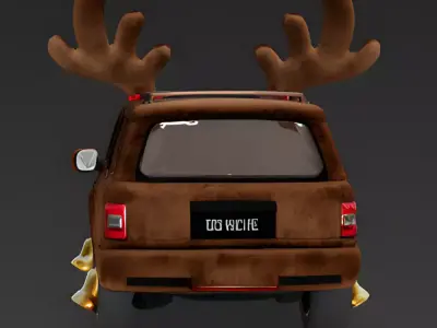 Rudolph Reindeer SUV 3D Model Low-poly 3D model