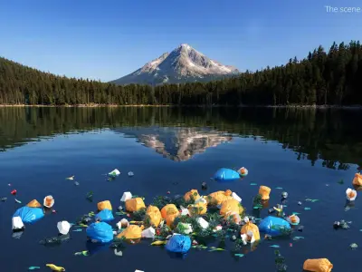 Trash Concentration Area at Sea 3D model