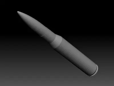 50Cal Bullet Basemesh ZTL FBX OBJ STL 3D model