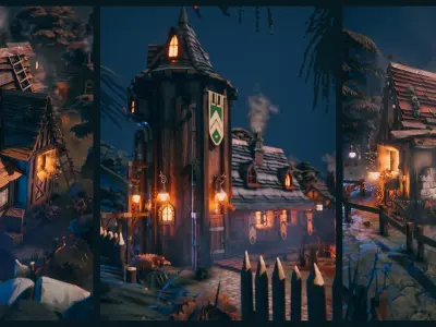 RPG Medieval Kingdom - Unity3D  UE4 Low-poly 3D model