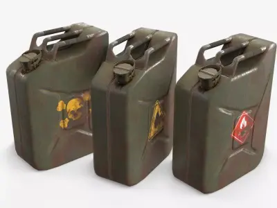 Jerrycan Asset 03 Low-poly 3D model
