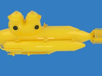 Submarine 3D model 7
