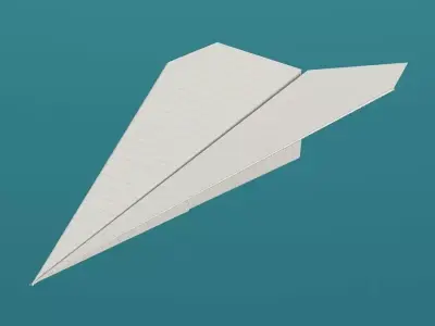Paper Plane 3D model purchase