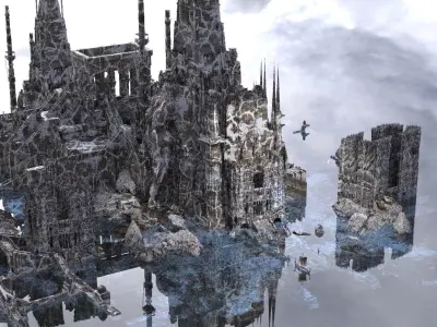 Viking Winter Temple Kit bash 3D model