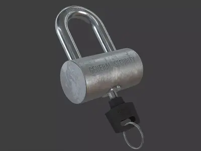Lock and Key Low-poly 3D model buy