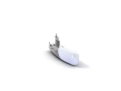 Navy Submarine Gray model pack Low-poly 3D model