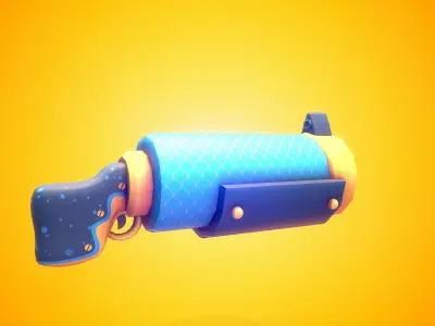 Stylized Shotgun Low-poly Low-poly 3D model