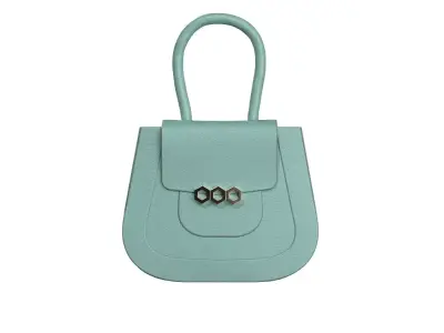 Mint Leather Flap Bag 3D model