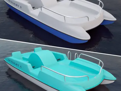 SunLight 5 catamaran 3D model