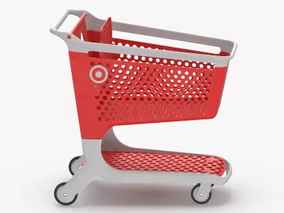 Plastic Shopping Cart 01 3D model