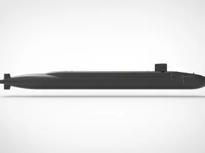Ohio class submarine 3D model