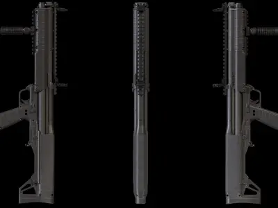 Kel-Tec KSG Low-poly 3D model