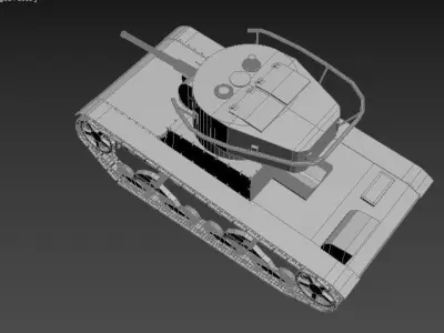 T-26 tank 3D model