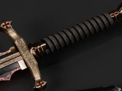 Wrath Sword Crusades Low-poly 3D model