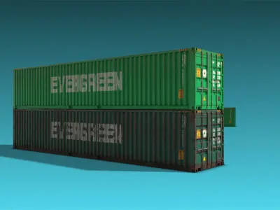 Shipping Container 03 Low-poly 3D model