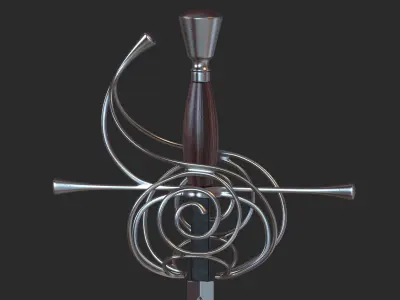 Rapier sword 3D model