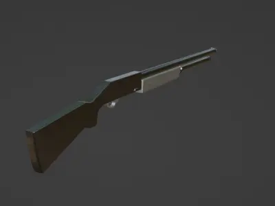 3D SHOTGUN MODEL Low-poly 3D model