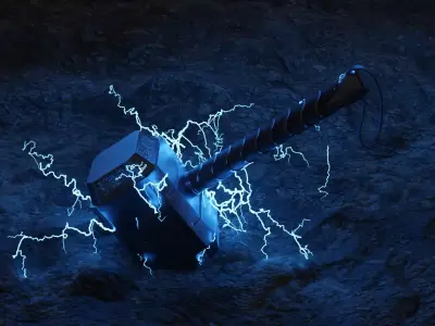 Mjolnir - Thor Hammer - Ready to print 3d model 3D print model Low-poly 3D model
