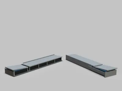 Sci-Fi Buildings Set 3D model