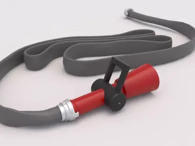Fire Hose Nozzle 01 Low-poly 3D model